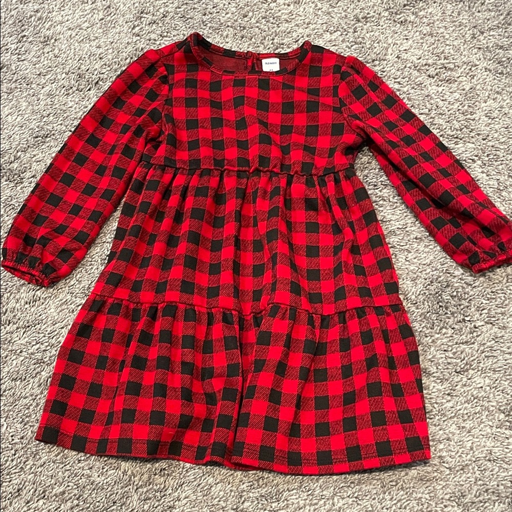 Old navy size 4T Plaid Red and Black Kids Dress